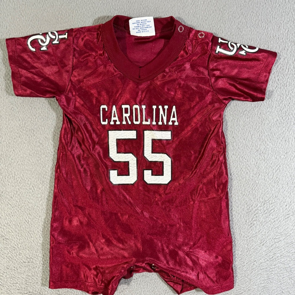 Vintage South Carolina Gamecocks #55 Jersey ‎ Onesie Infant Baby 12 Month